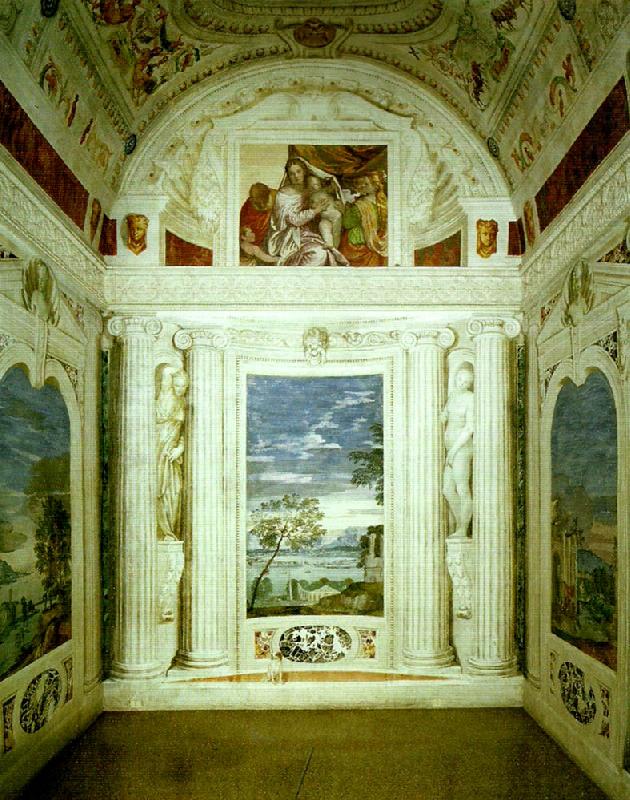 Paolo  Veronese walls of the stanza della lucerna china oil painting image